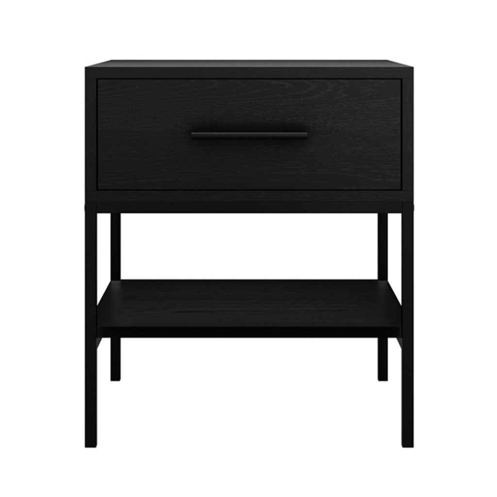 Wooden Bedside Cabinet With 1 Drawer - Boston