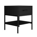 Wooden Bedside Cabinet With 1 Drawer - Boston