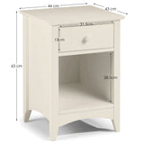 Wooden Bedside Cabinet With 1 Drawer - Cameo