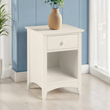 Wooden Bedside Cabinet With 1 Drawer - Cameo