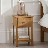 Wooden Bedside Cabinet With 1 Drawer - Coxmoor