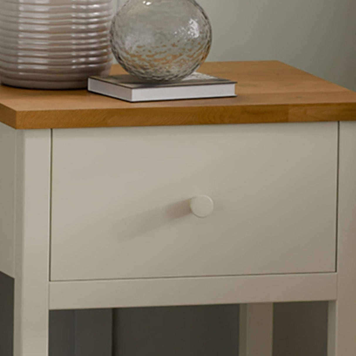 Wooden Bedside Cabinet With 1 Drawer - Coxmoor