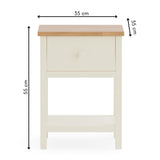 Wooden Bedside Cabinet With 1 Drawer - Coxmoor