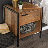 Wooden Bedside Cabinet With 1 Drawer - Hoxton