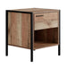 Wooden Bedside Cabinet With 1 Drawer - Hoxton