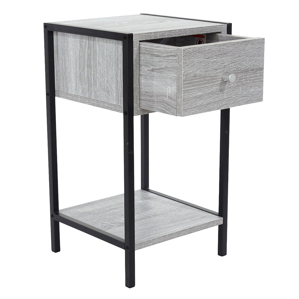 Wooden Bedside Cabinet With 1 Drawer - Kelly