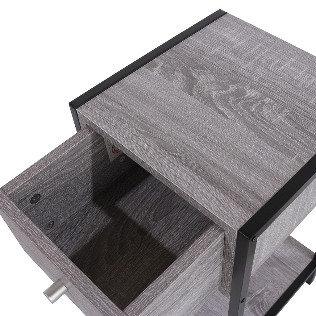 Wooden Bedside Cabinet With 1 Drawer - Kelly