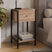 Wooden Bedside Cabinet With 1 Drawer - Kelly