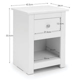 Wooden Bedside Cabinet With 1 Drawer - Radley