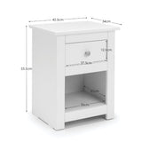 Wooden Bedside Cabinet With 1 Drawer - Radley