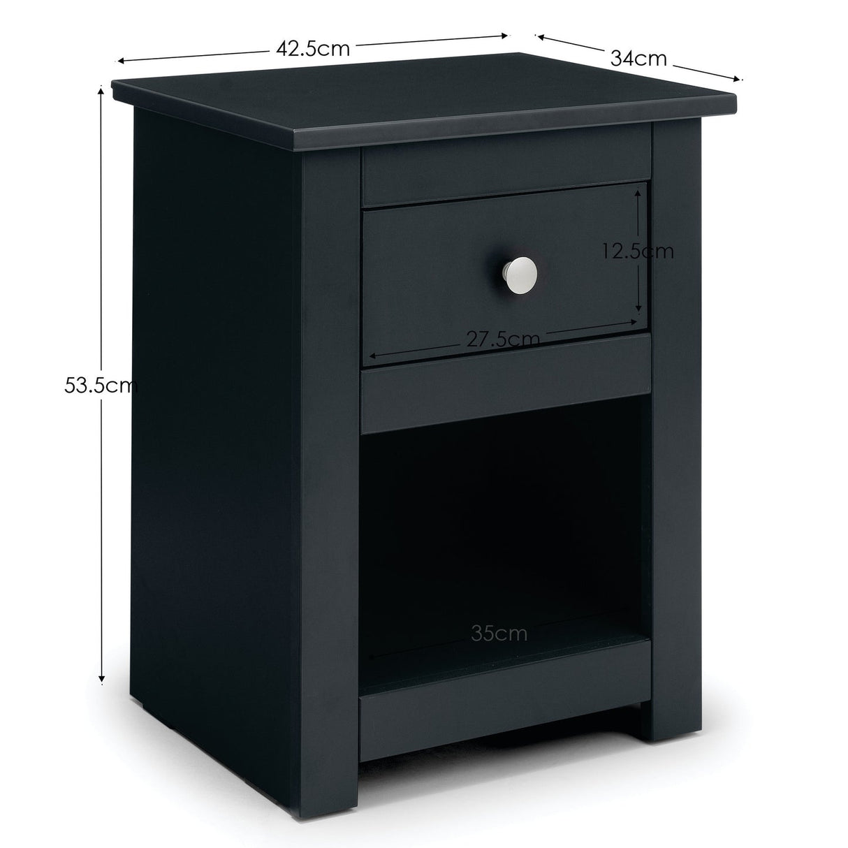 Wooden Bedside Cabinet With 1 Drawer - Radley