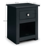 Wooden Bedside Cabinet With 1 Drawer - Radley