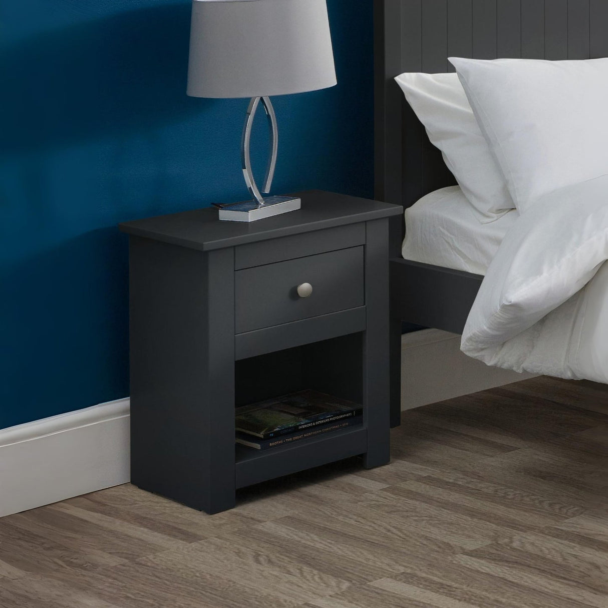 Wooden Bedside Cabinet With 1 Drawer - Radley