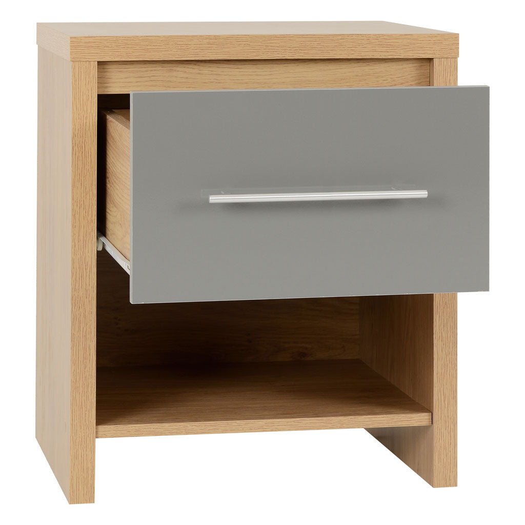 Wooden Bedside Cabinet With 1 Drawer - Seville