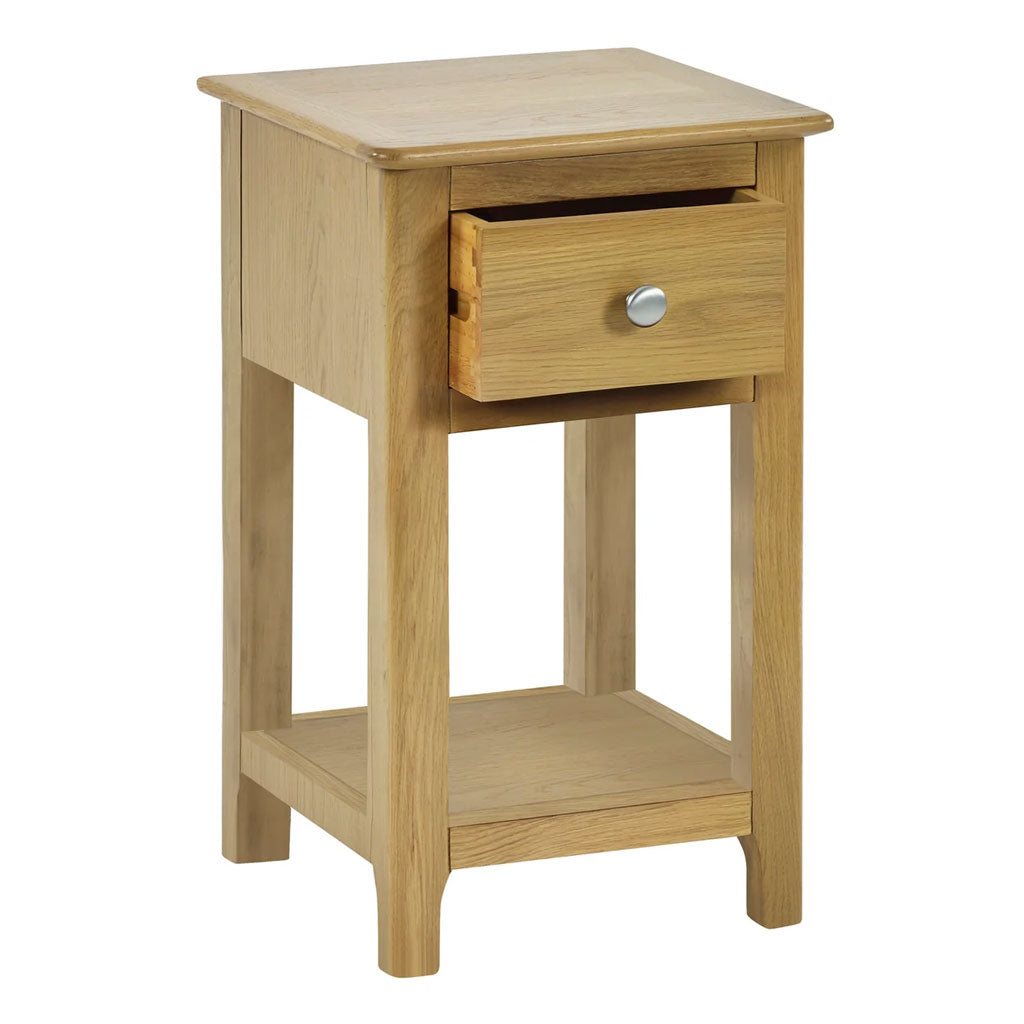 Wooden Bedside Cabinet With 1 Drawer - Somerset