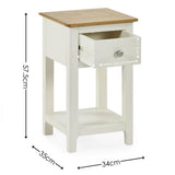 Wooden Bedside Cabinet With 1 Drawer - Somerset
