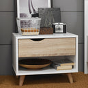 Wooden Bedside Cabinet With 1 Drawer - Stockholm