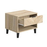 Wooden Bedside Cabinet With 1 Drawer - Stockholm