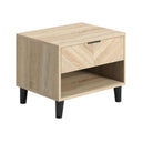Wooden Bedside Cabinet With 1 Drawer - Stockholm