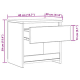 Wooden Bedside Cabinet With 1 Drawer - Vantage Home