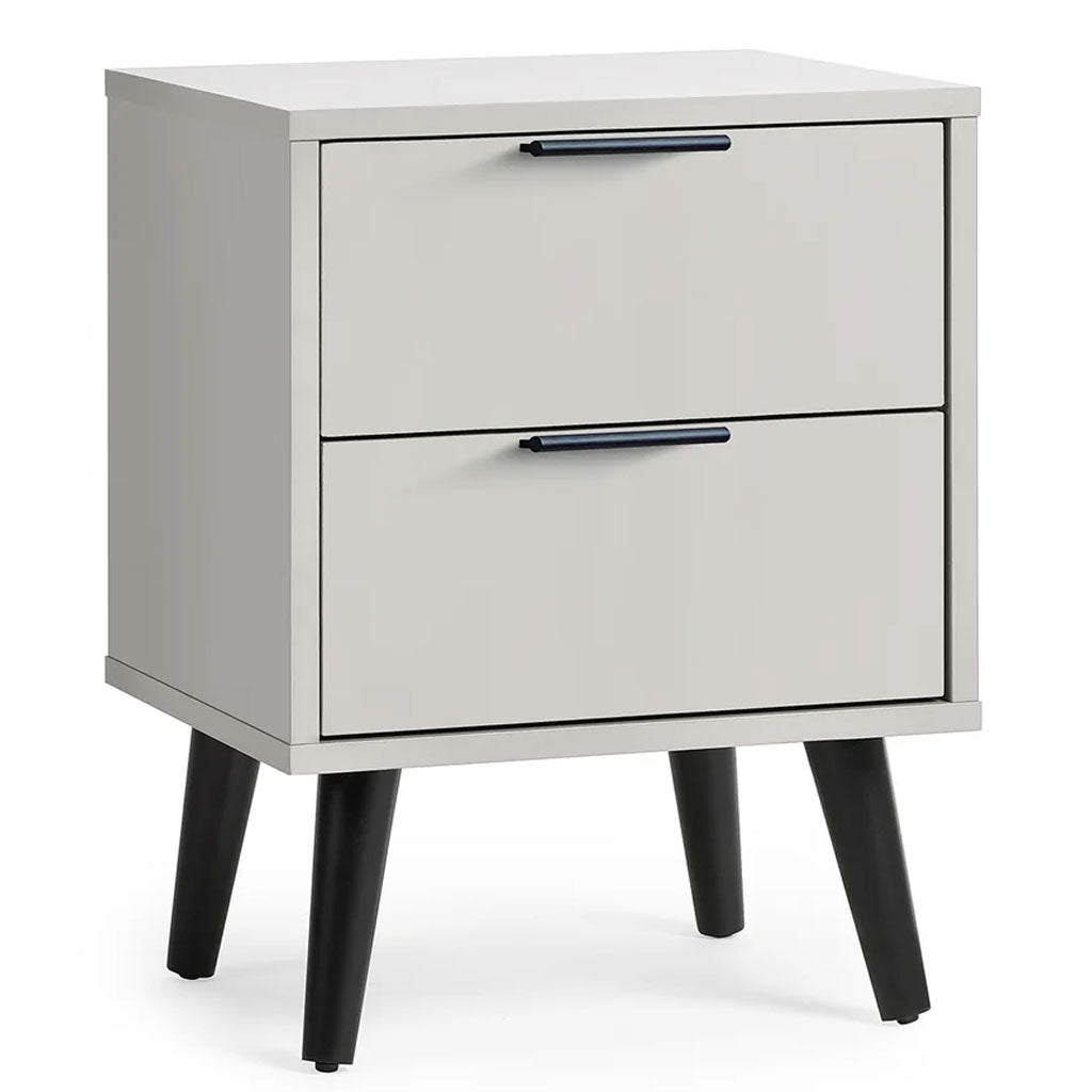 Wooden Bedside Cabinet With 2 Drawers - Alba