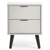 Wooden Bedside Cabinet With 2 Drawers - Alba