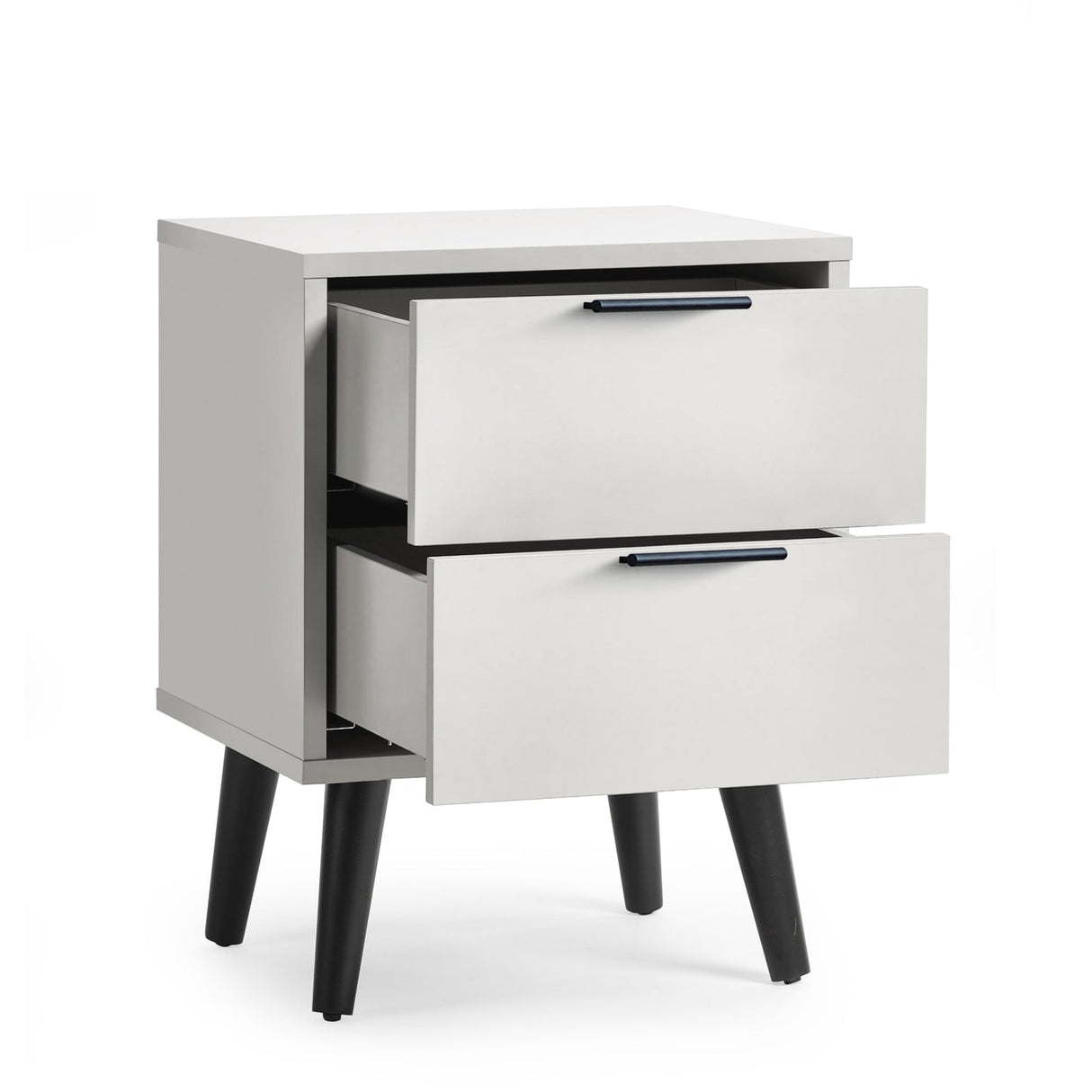 Wooden Bedside Cabinet With 2 Drawers - Alba