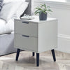 Wooden Bedside Cabinet With 2 Drawers - Alba