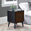 Wooden Bedside Cabinet With 2 Drawers - Alba