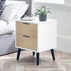 Wooden Bedside Cabinet With 2 Drawers - Alba
