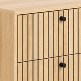 Wooden Bedside Cabinet With 2 Drawers - Albany
