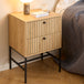 Wooden Bedside Cabinet With 2 Drawers - Albany