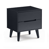 Wooden Bedside Cabinet With 2 Drawers - Alicia
