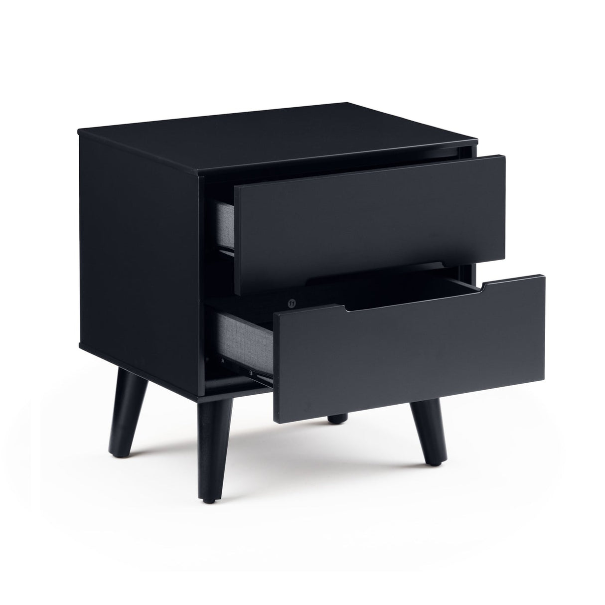 Wooden Bedside Cabinet With 2 Drawers - Alicia