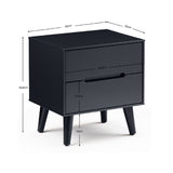 Wooden Bedside Cabinet With 2 Drawers - Alicia