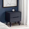 Wooden Bedside Cabinet With 2 Drawers - Alicia