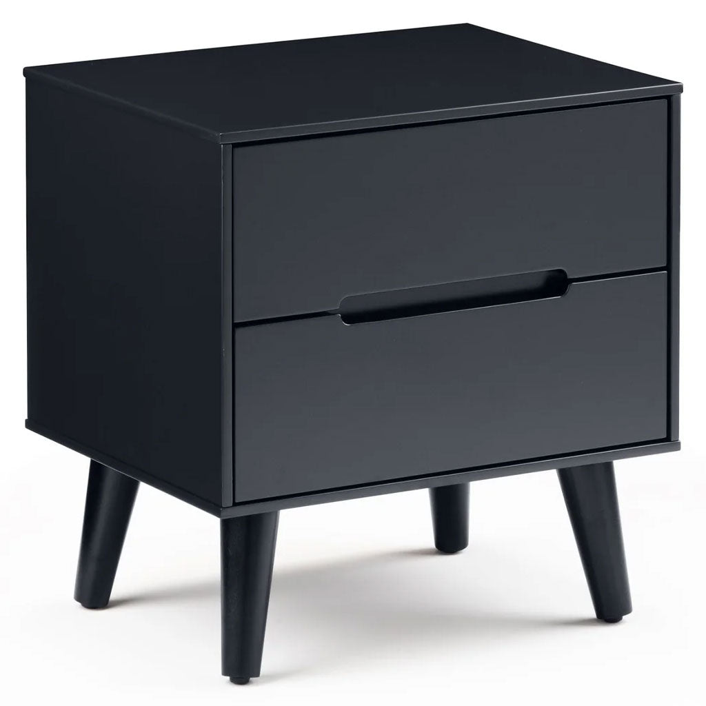 Wooden Bedside Cabinet With 2 Drawers - Alicia