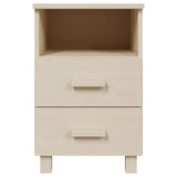 Wooden Bedside Cabinet With 2 Drawers And 1 Shelf - Hamar