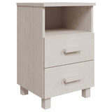 Wooden Bedside Cabinet With 2 Drawers And 1 Shelf - Hamar