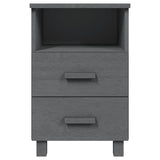 Wooden Bedside Cabinet With 2 Drawers And 1 Shelf - Hamar