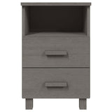 Wooden Bedside Cabinet With 2 Drawers And 1 Shelf - Hamar