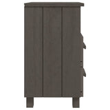 Wooden Bedside Cabinet With 2 Drawers And 1 Shelf - Hamar