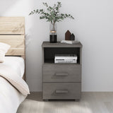 Wooden Bedside Cabinet With 2 Drawers And 1 Shelf - Hamar