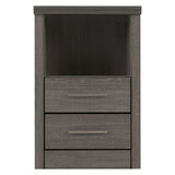 Wooden Bedside Cabinet With 2 Drawers And 1 Shelf - Lisbon