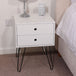 Wooden Bedside Cabinet With 2 Drawers And Metal Legs - Options