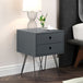 Wooden Bedside Cabinet With 2 Drawers And Metal Legs - Options