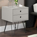 Wooden Bedside Cabinet With 2 Drawers And Metal Legs - Options