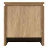Wooden Bedside Cabinet With 2 Drawers And Walnut Trim - Charles