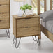 Wooden Bedside Cabinet With 2 Drawers - Augusta