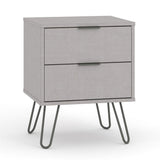 Wooden Bedside Cabinet With 2 Drawers - Augusta
